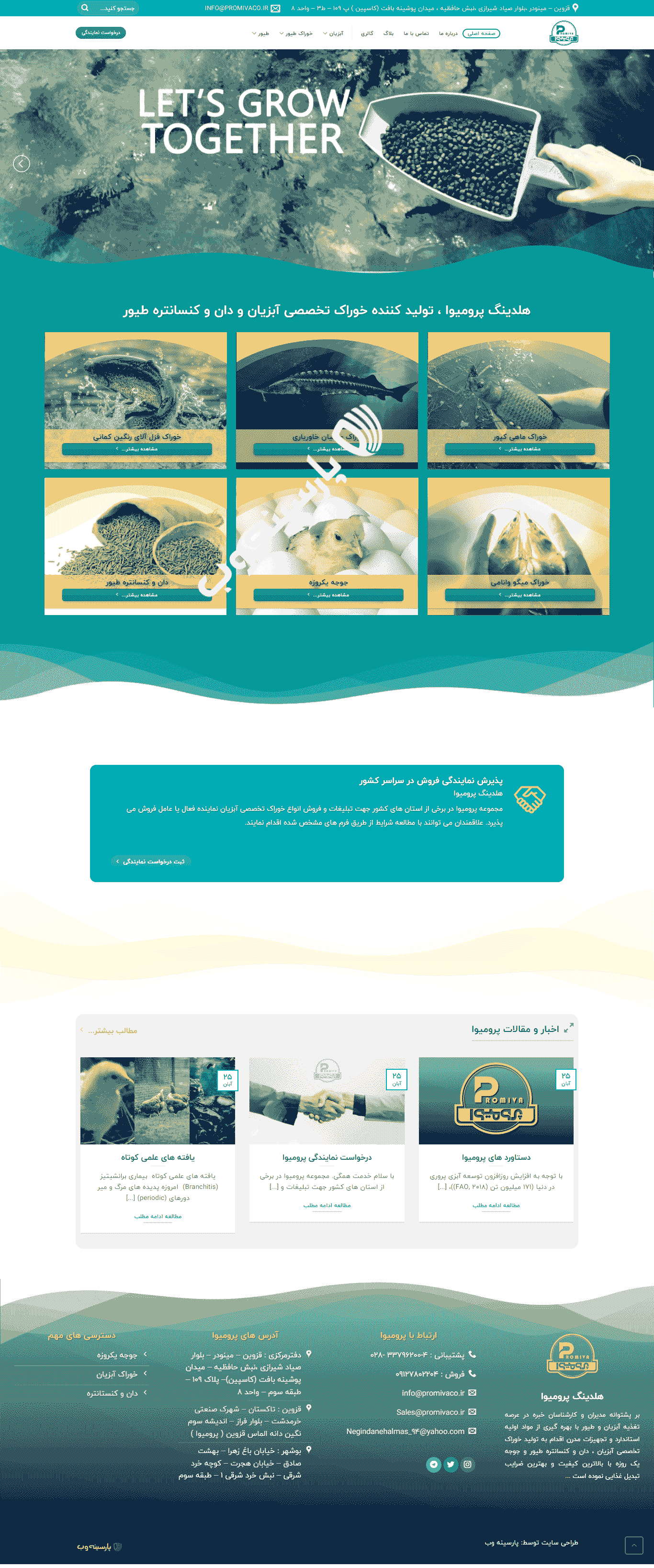 طراحی سایت شرکتی پلن ویژه پرومیوا